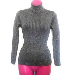 vintage silver turtleneck sweater size extra small
